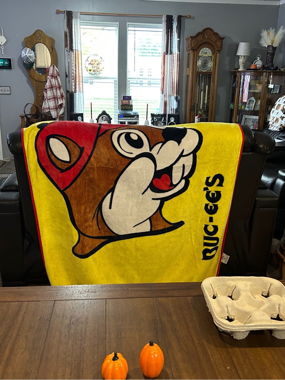 Bucees Yellow Plush Throw Blanket